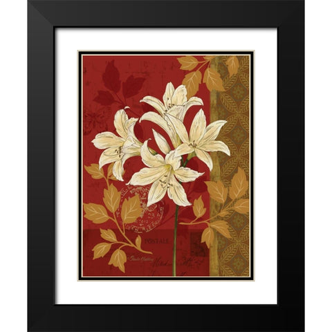 Chelsea Red II Black Modern Wood Framed Art Print with Double Matting by Gladding, Pamela
