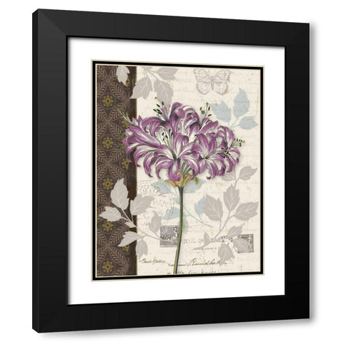 Chelsea Purple I Black Modern Wood Framed Art Print with Double Matting by Gladding, Pamela