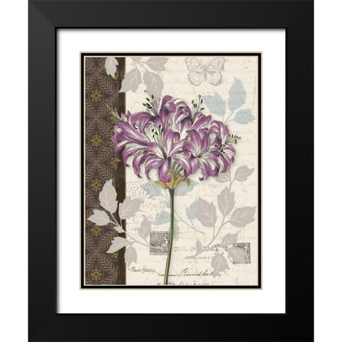 Chelsea Purple I Black Modern Wood Framed Art Print with Double Matting by Gladding, Pamela
