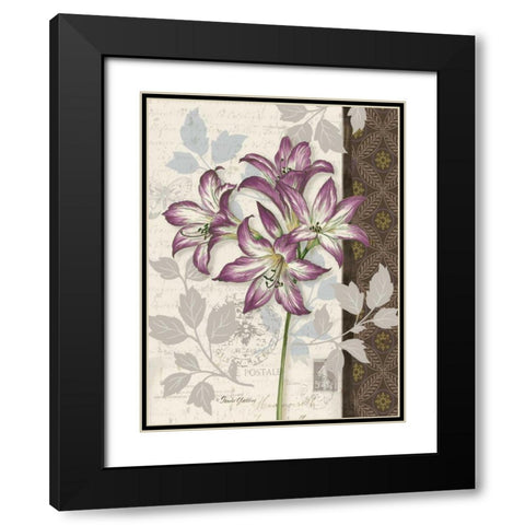 Chelsea Purple II Black Modern Wood Framed Art Print with Double Matting by Gladding, Pamela
