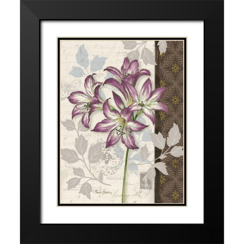 Chelsea Purple II Black Modern Wood Framed Art Print with Double Matting by Gladding, Pamela