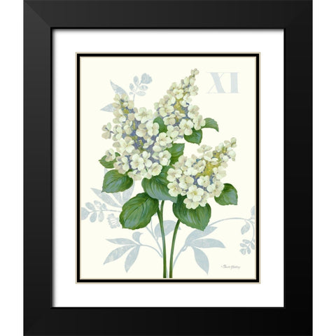 Tardiva Hydrangea Black Modern Wood Framed Art Print with Double Matting by Gladding, Pamela