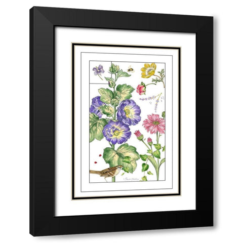 Print Botanical I Black Modern Wood Framed Art Print with Double Matting by Gladding, Pamela
