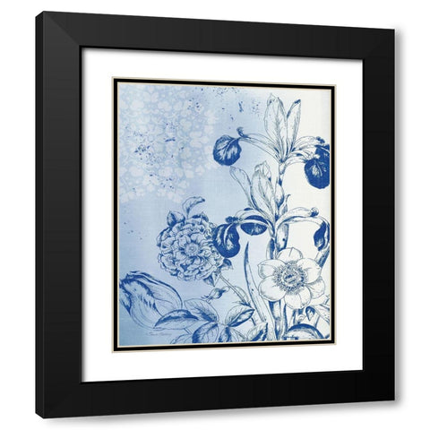 Wash Floral I Black Modern Wood Framed Art Print with Double Matting by Gladding, Pamela