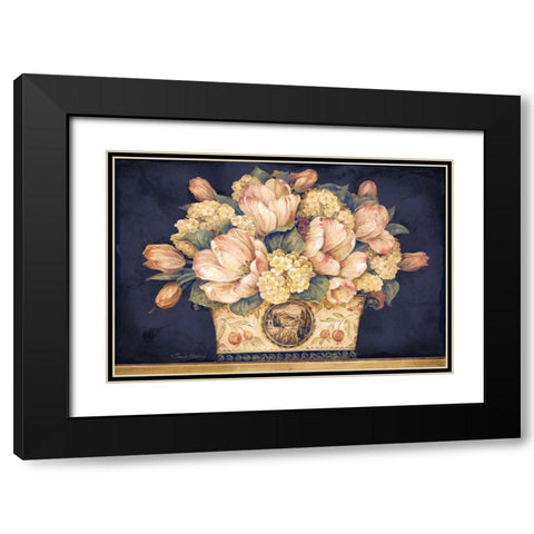 Tulip Tapestry Black Modern Wood Framed Art Print with Double Matting by Gladding, Pamela