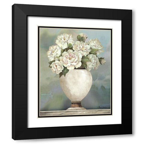 Floral Urn II Black Modern Wood Framed Art Print with Double Matting by Gladding, Pamela
