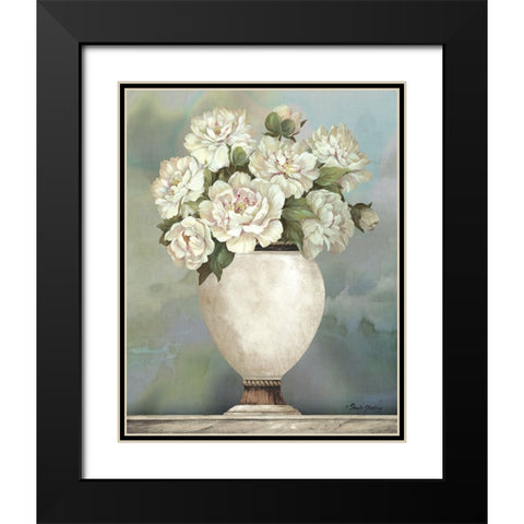 Floral Urn II Black Modern Wood Framed Art Print with Double Matting by Gladding, Pamela