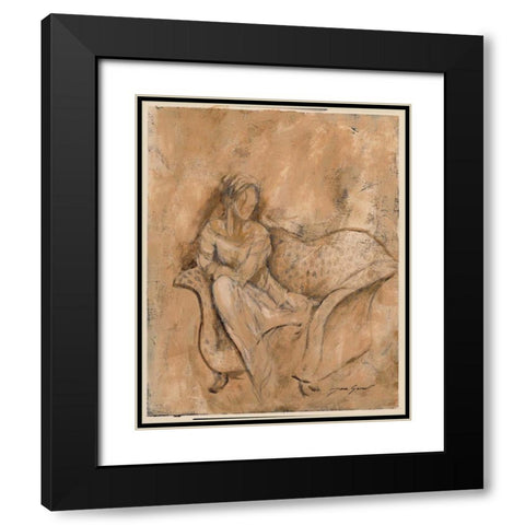 Courtesan I Black Modern Wood Framed Art Print with Double Matting by Gamel, Tara