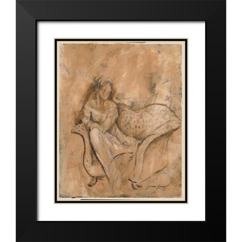 Courtesan I Black Modern Wood Framed Art Print with Double Matting by Gamel, Tara