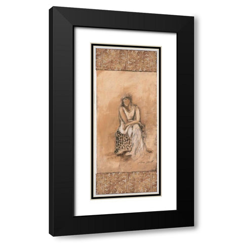 Demure II Black Modern Wood Framed Art Print with Double Matting by Gamel, Tara