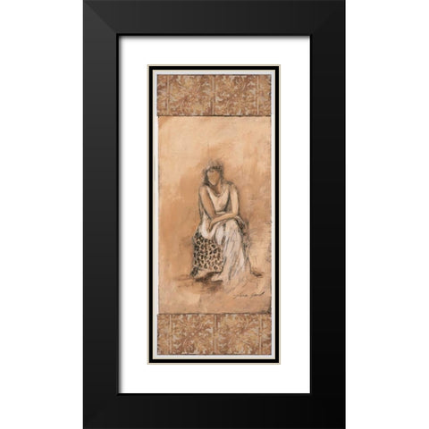 Demure II Black Modern Wood Framed Art Print with Double Matting by Gamel, Tara