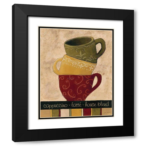 Striped Stack II Black Modern Wood Framed Art Print with Double Matting by Gamel, Tara
