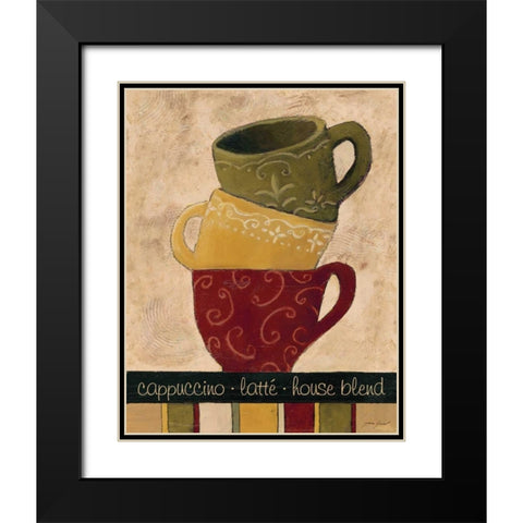 Striped Stack II Black Modern Wood Framed Art Print with Double Matting by Gamel, Tara