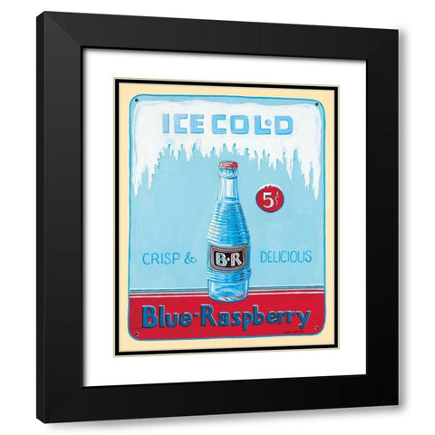 Blue Raspberry Black Modern Wood Framed Art Print with Double Matting by Gorham, Gregory