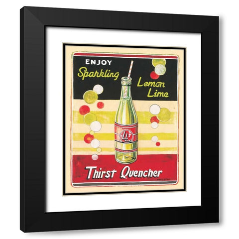Lemon Lime Black Modern Wood Framed Art Print with Double Matting by Gorham, Gregory