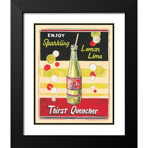 Lemon Lime Black Modern Wood Framed Art Print with Double Matting by Gorham, Gregory