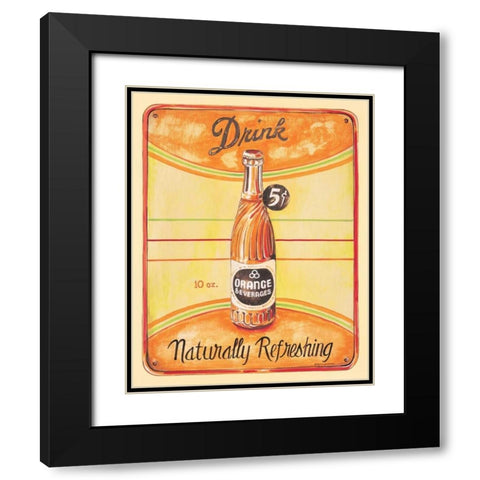 Orange Black Modern Wood Framed Art Print with Double Matting by Gorham, Gregory