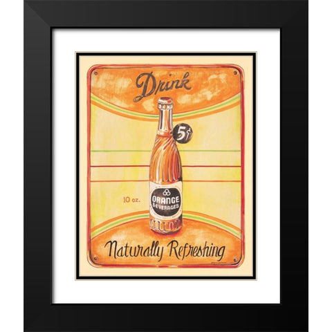 Orange Black Modern Wood Framed Art Print with Double Matting by Gorham, Gregory