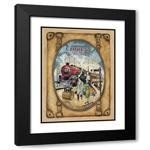 Orient King Black Modern Wood Framed Art Print with Double Matting by Gorham, Gregory