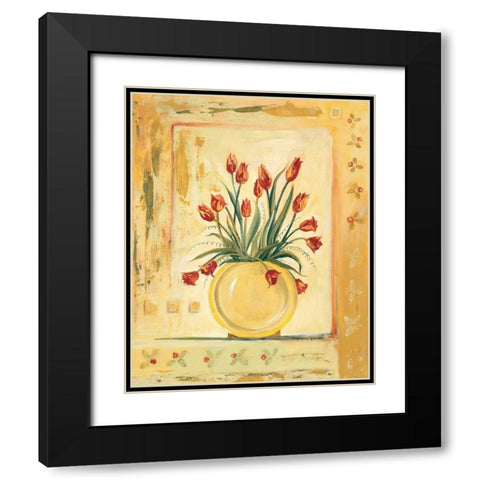 Yellow Vase Black Modern Wood Framed Art Print with Double Matting by Gorham, Gregory