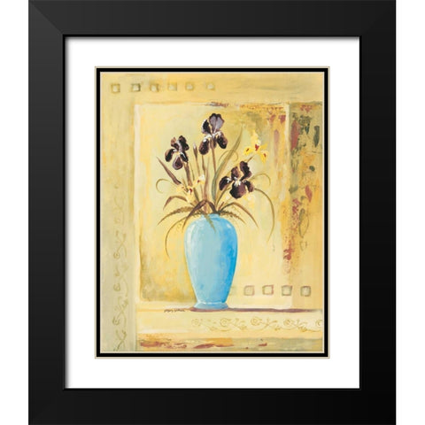 Blue Vase Black Modern Wood Framed Art Print with Double Matting by Gorham, Gregory