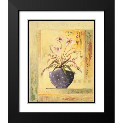 Purple Vase Black Modern Wood Framed Art Print with Double Matting by Gorham, Gregory