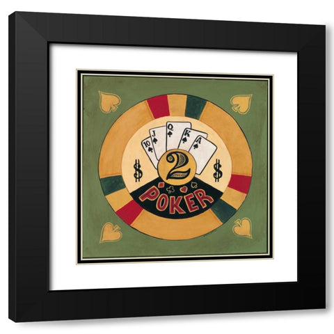 Poker - $2 Black Modern Wood Framed Art Print with Double Matting by Gorham, Gregory