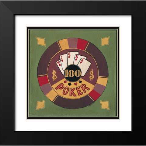Poker - $I00 Black Modern Wood Framed Art Print with Double Matting by Gorham, Gregory