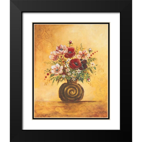 Yellow Floral Study I Black Modern Wood Framed Art Print with Double Matting by Gorham, Gregory