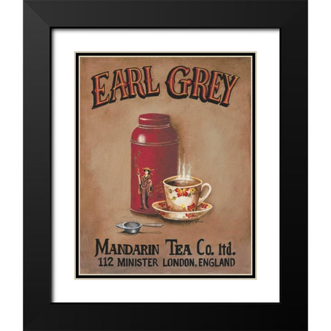 Earl Grey Black Modern Wood Framed Art Print with Double Matting by Gorham, Gregory