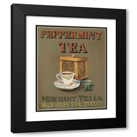 Peppermint Black Modern Wood Framed Art Print with Double Matting by Gorham, Gregory