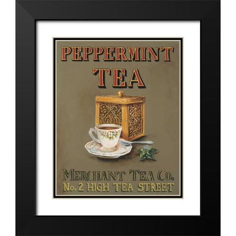 Peppermint Black Modern Wood Framed Art Print with Double Matting by Gorham, Gregory