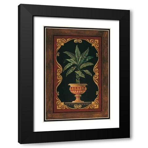 Golden Palm Black Modern Wood Framed Art Print with Double Matting by Gorham, Gregory