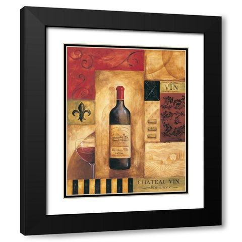Chateau Vin Black Modern Wood Framed Art Print with Double Matting by Gorham, Gregory