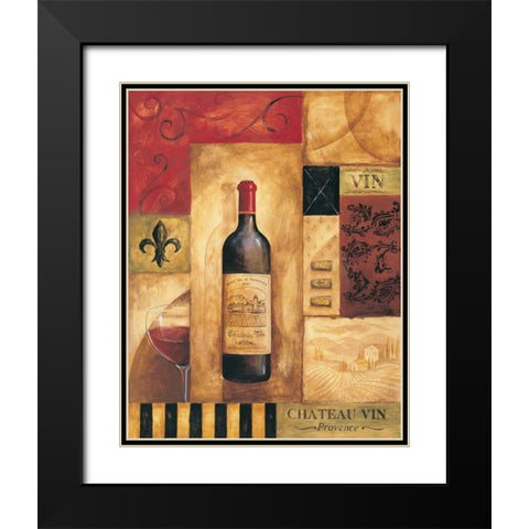 Chateau Vin Black Modern Wood Framed Art Print with Double Matting by Gorham, Gregory