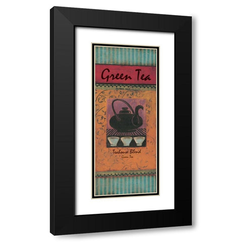 Green Tea Black Modern Wood Framed Art Print with Double Matting by Gorham, Gregory