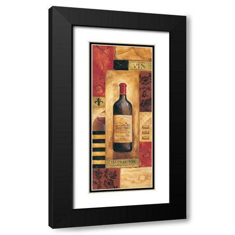 Chateau Vin Panel Black Modern Wood Framed Art Print with Double Matting by Gorham, Gregory