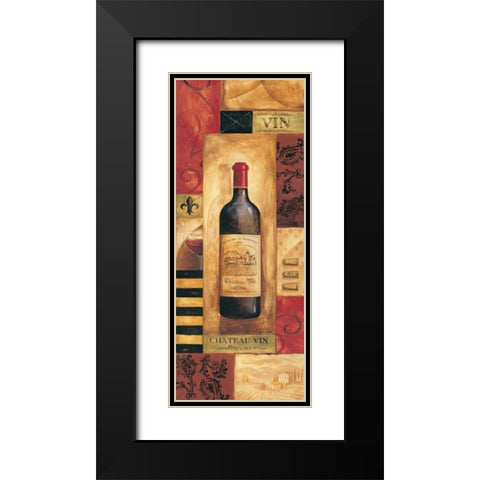 Chateau Vin Panel Black Modern Wood Framed Art Print with Double Matting by Gorham, Gregory