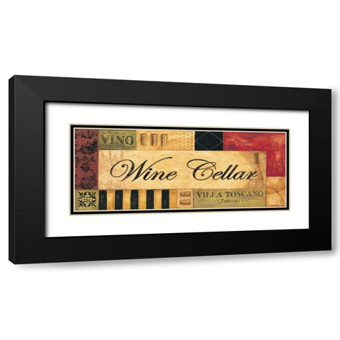 Wine Cellar Black Modern Wood Framed Art Print with Double Matting by Gorham, Gregory