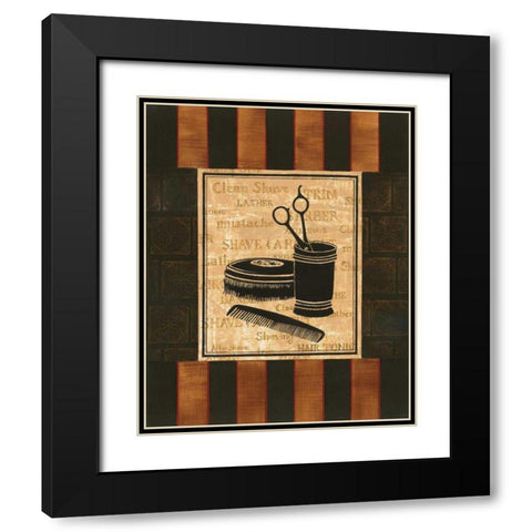 Haircuts Black Modern Wood Framed Art Print with Double Matting by Gorham, Gregory