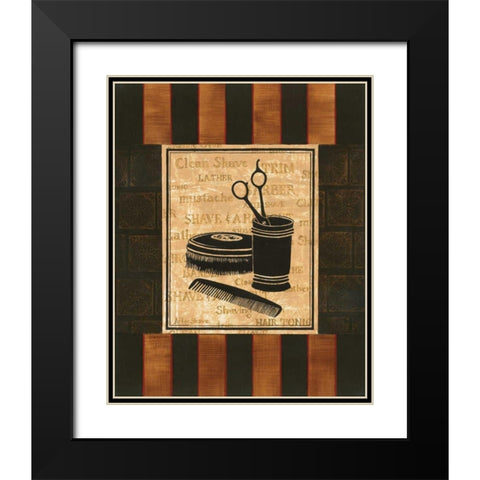 Haircuts Black Modern Wood Framed Art Print with Double Matting by Gorham, Gregory