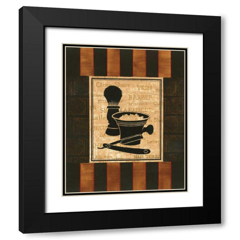 Shaving Black Modern Wood Framed Art Print with Double Matting by Gorham, Gregory