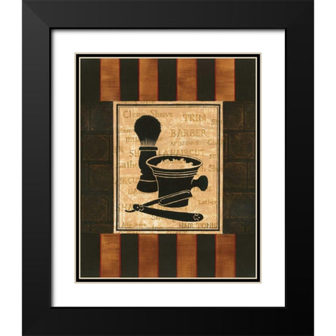 Shaving Black Modern Wood Framed Art Print with Double Matting by Gorham, Gregory