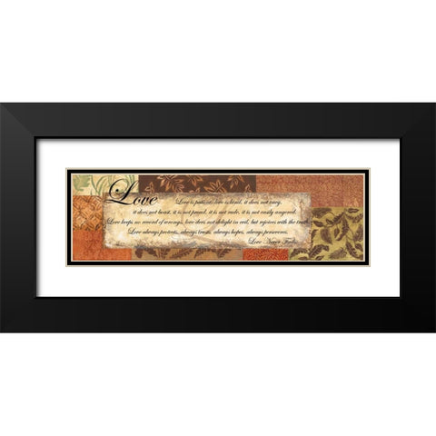 Love Never Fails - special Black Modern Wood Framed Art Print with Double Matting by Gorham, Gregory