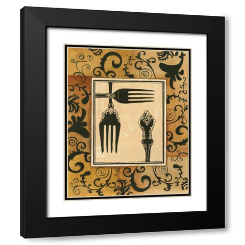 Forks Black Modern Wood Framed Art Print with Double Matting by Gorham, Gregory