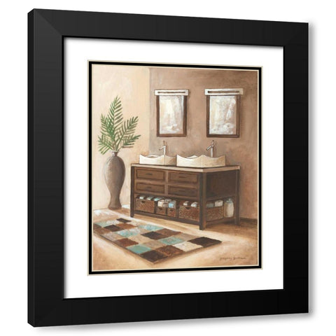 Bath Still Life II Black Modern Wood Framed Art Print with Double Matting by Gorham, Gregory