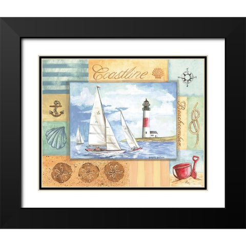 Summer Beach I Black Modern Wood Framed Art Print with Double Matting by Gorham, Gregory