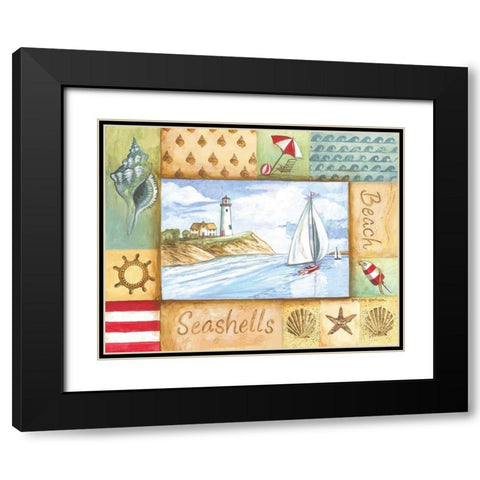 Summer Beach II Black Modern Wood Framed Art Print with Double Matting by Gorham, Gregory