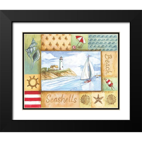 Summer Beach II Black Modern Wood Framed Art Print with Double Matting by Gorham, Gregory