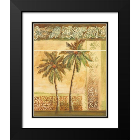 Palm Trees II Black Modern Wood Framed Art Print with Double Matting by Gorham, Gregory